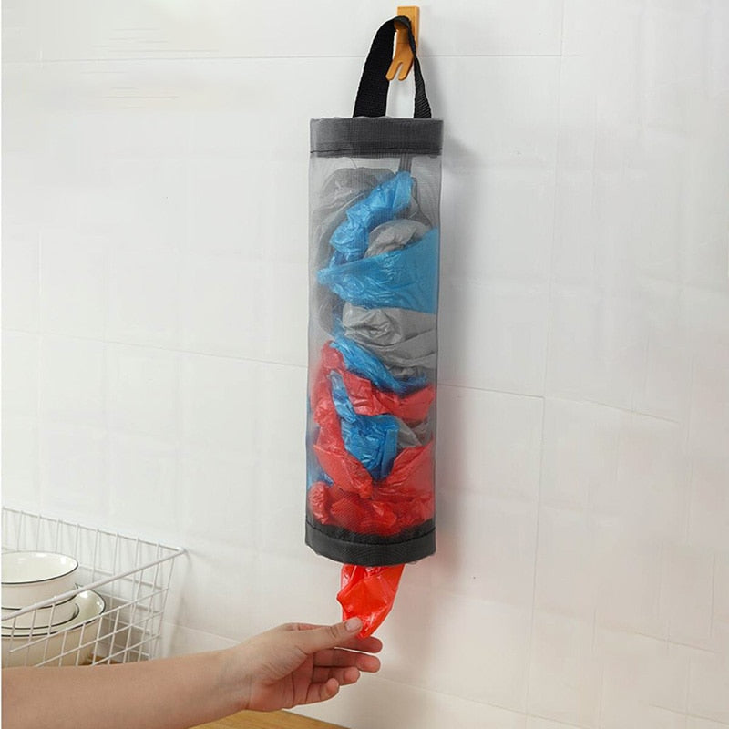 Space-Saving Plastic Bag Holder