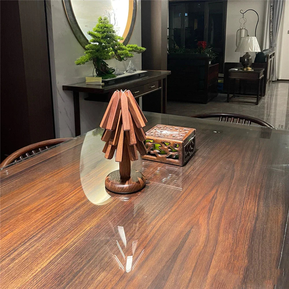 Wooden Tree Coaster Set