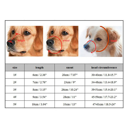 Soft Adjustable Pet Muzzle for Small to Large Dogs