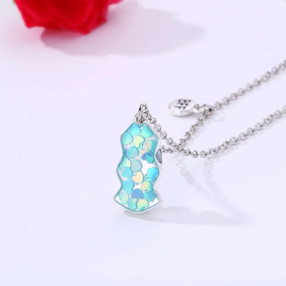 Trendy Pink Heart Breaker Pendant Necklace