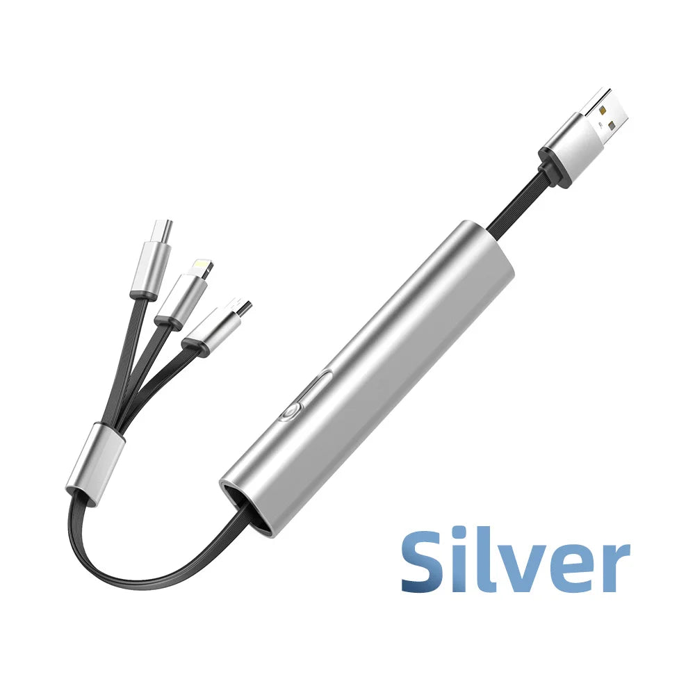 Durable 3in1 Metal Quick USB Charging Cable