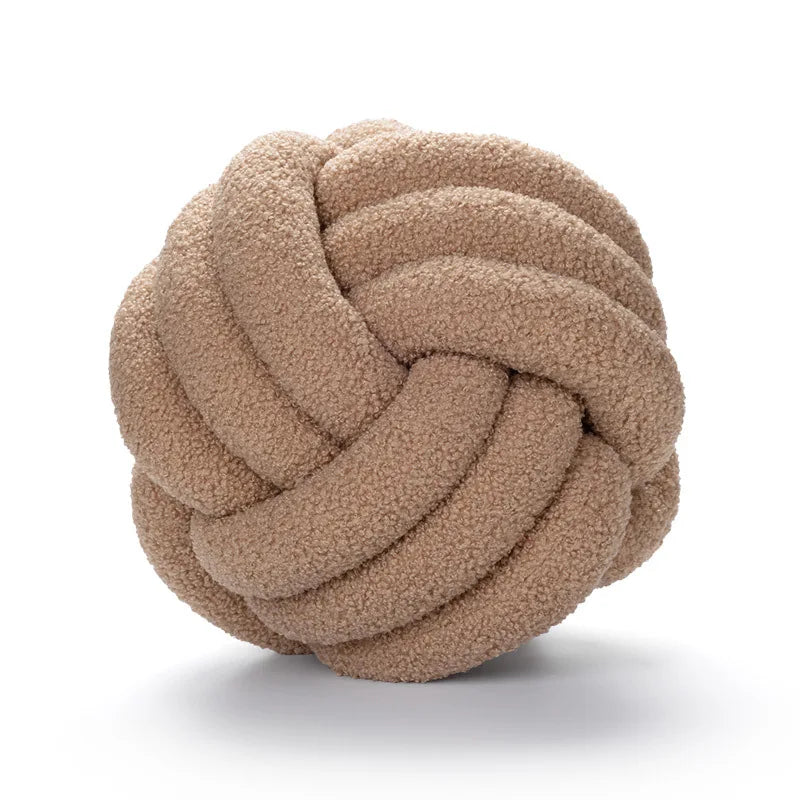 Soft Sheepskin Throw Pillow Ball Accent