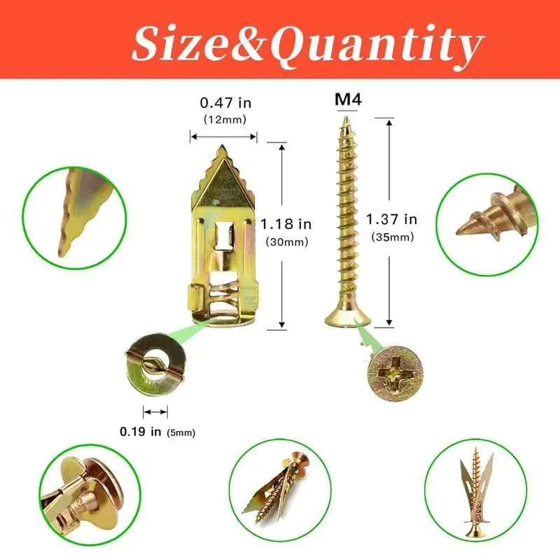 Easy Install Drywall Anchors with Screws