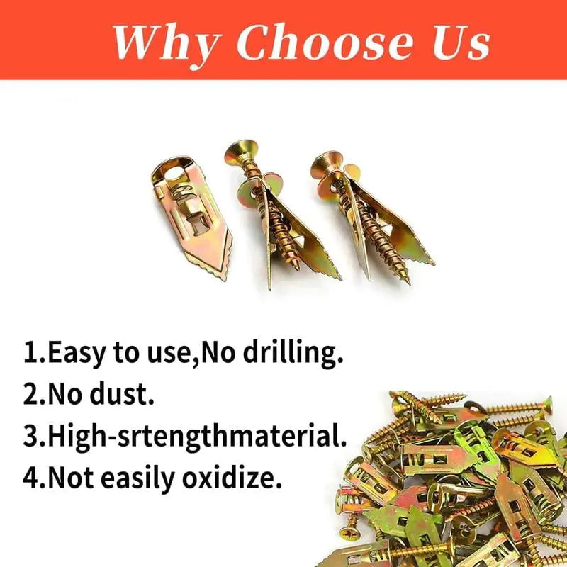 Easy Install Drywall Anchors with Screws