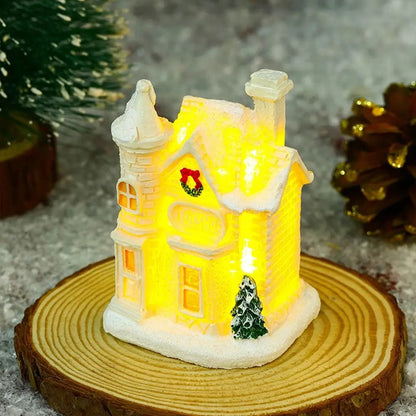 Sparkling Snowflake Christmas Village Houses