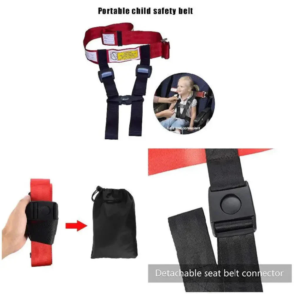 Kids Flight Safety Harness Adjustable Plane Seatbelt
