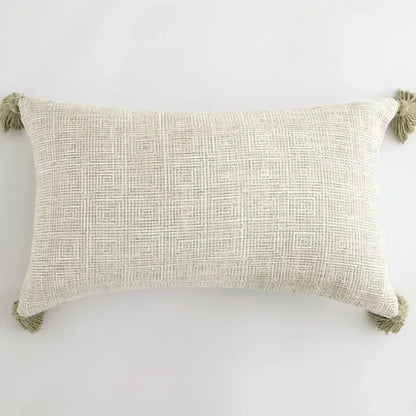 Stylish Home Cushion Cover with Decorative Tassels