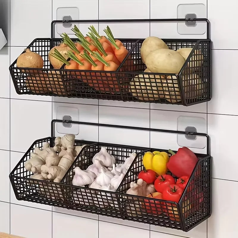Space-Saving 3-Tier Kitchen Shelf Rack - Black
