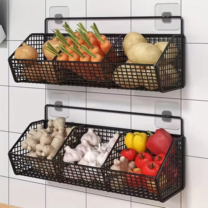 Space-Saving 3-Tier Kitchen Shelf Rack - Black