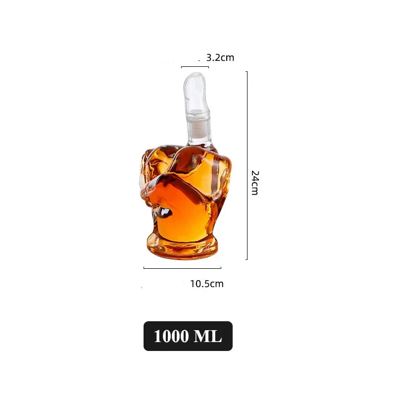 Funny Clear Glass Wine Decanter