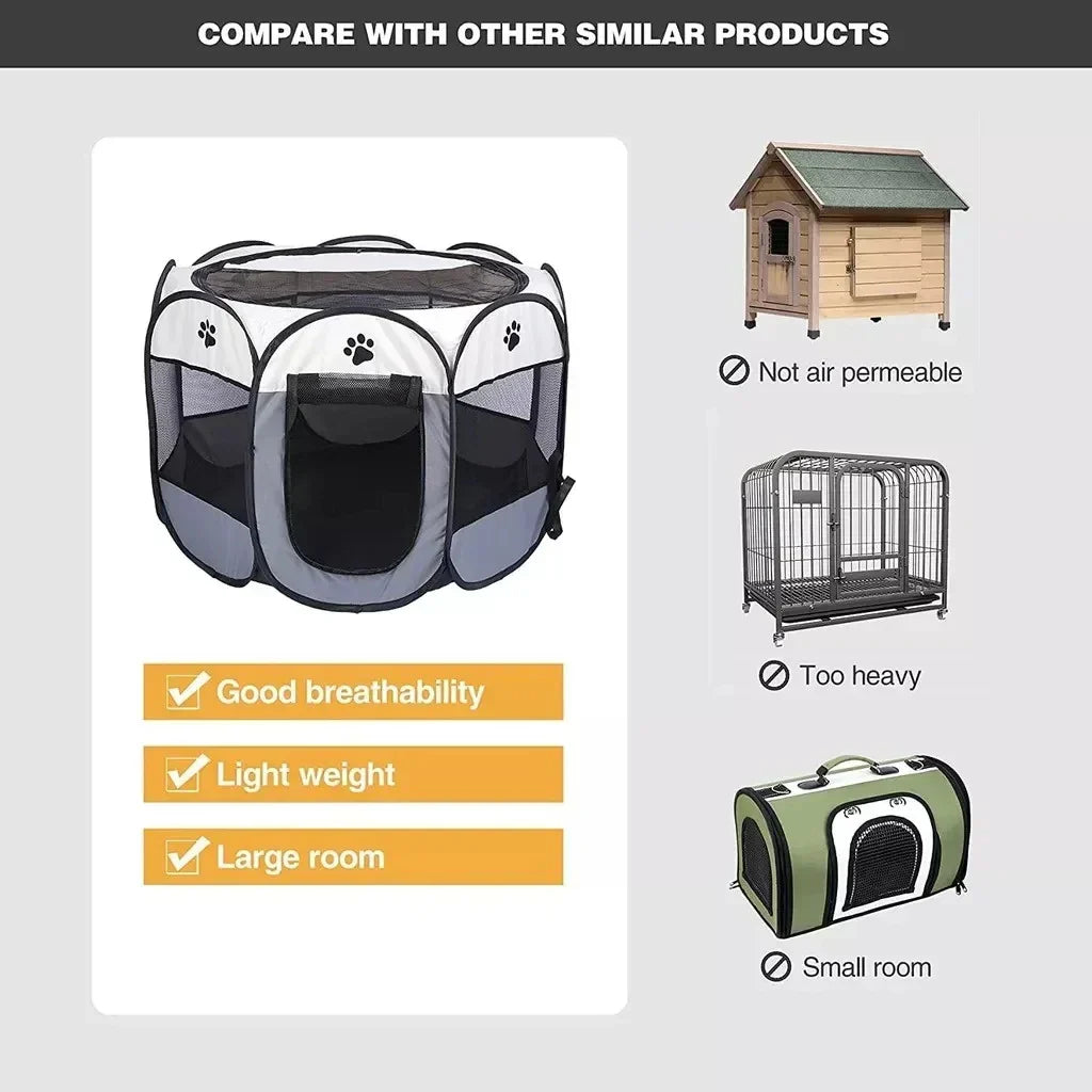 Collapsible Pet Play Tent | Waterproof Foldable Cat House