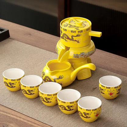 Luxury Chinese Ceramic Dragon Tea Set