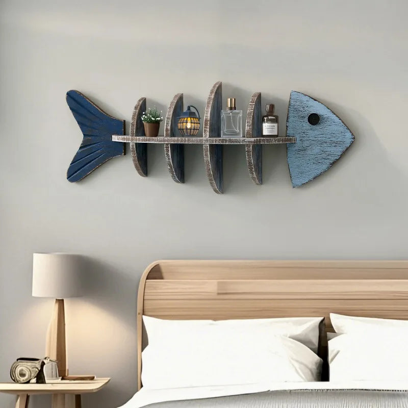 Rustic Wooden Wall Shelf