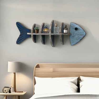 Rustic Wooden Wall Shelf