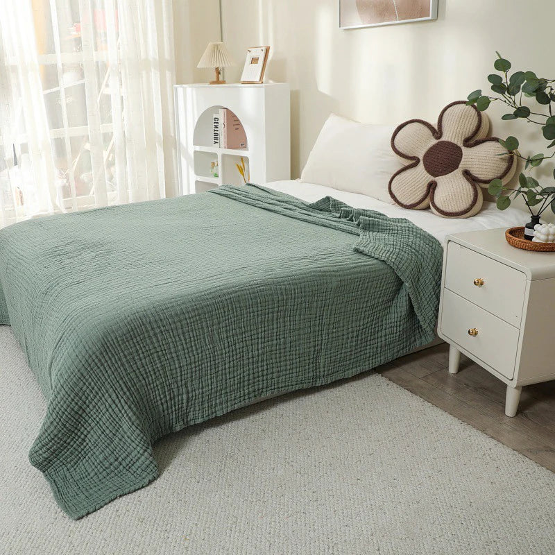 Soft Cotton Throw Blanket for Bed and Sofa