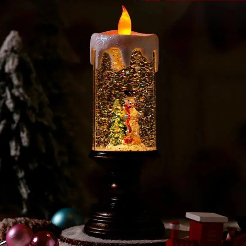 Frosted Glass Holiday Candle Lamp - Yeezlab