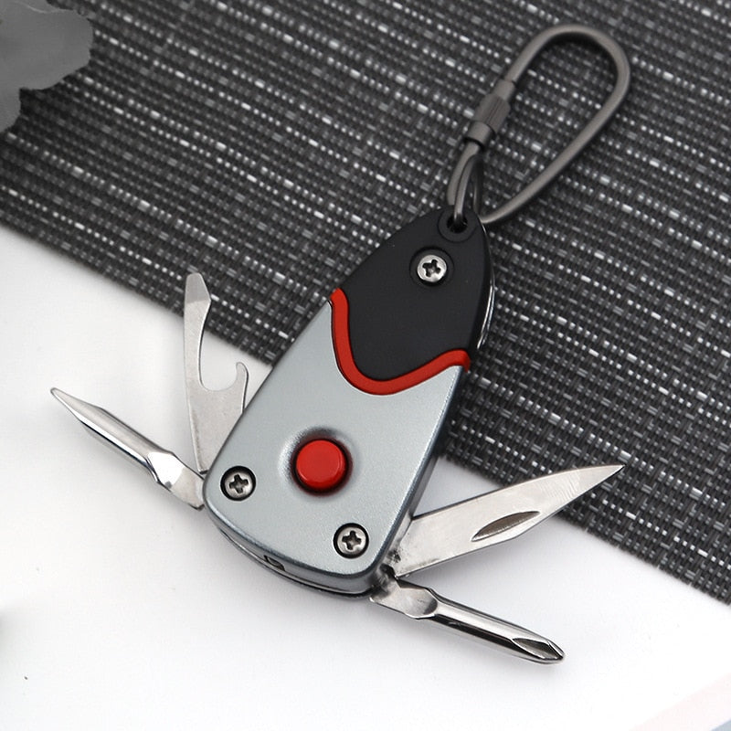 Portable 6in1 Multi Tool Keychain Stainless Steel - Yeezlab