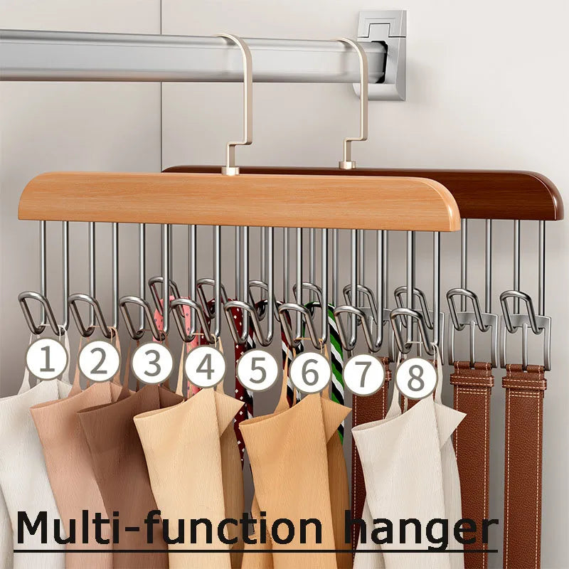 Foldable 4-Hook Closet Organizer Storage Rack