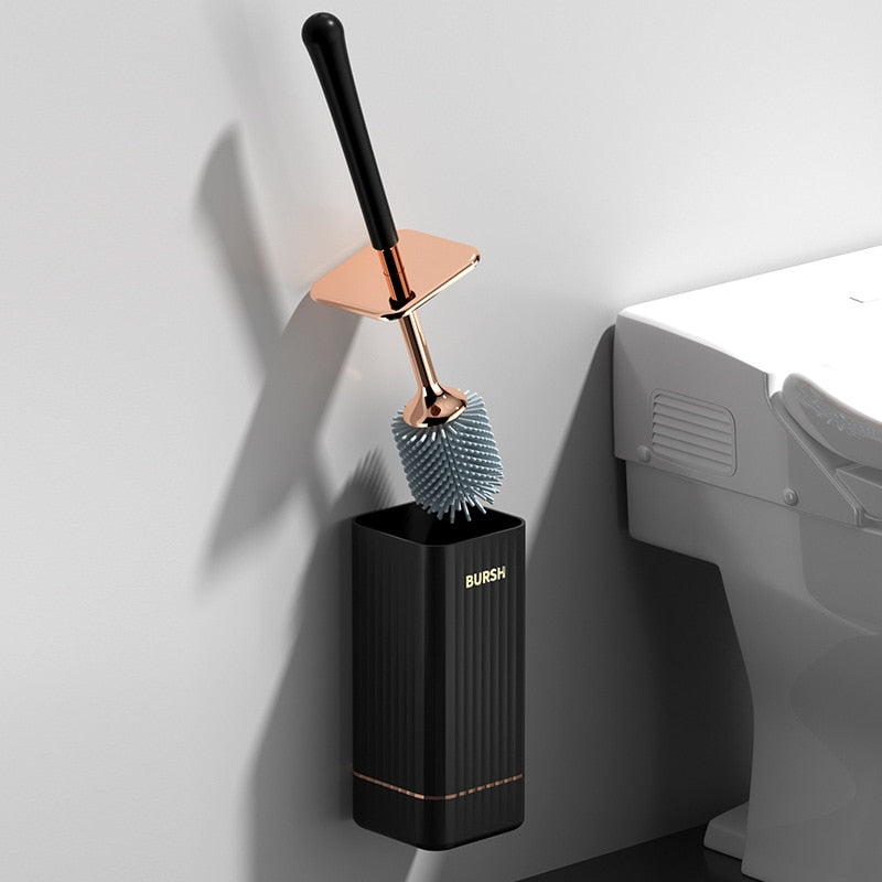 Simple Bathroom Toilet Brush with Holder - Yeezlab