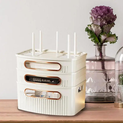 Protective Mesh Home Router Storage Container Box