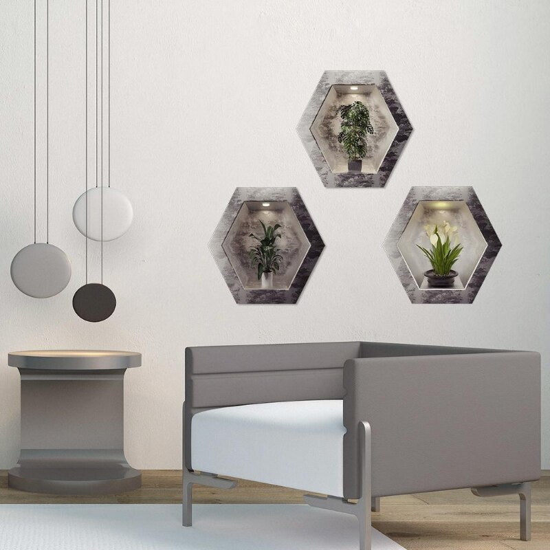 Stylish Wall Artificial Plant Decals