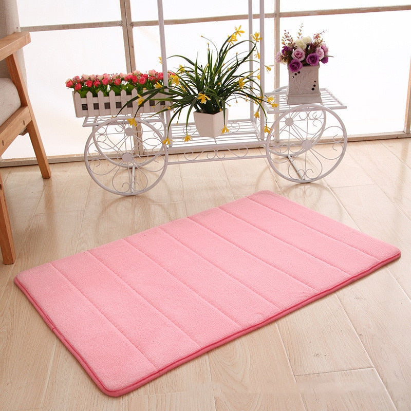 Plush Memory Foam Bath Mat with Anti Slip Bottom - Yeezlab
