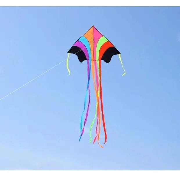Vibrant Large Flying Rainbow Kite