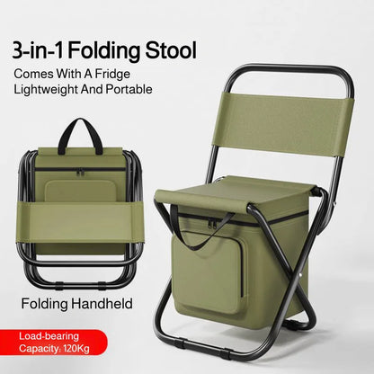Compact Insulated Portable Folding Camping Stool