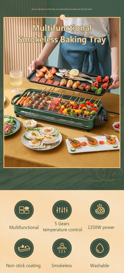 Non-Stick Compact Electric BBQ Grill