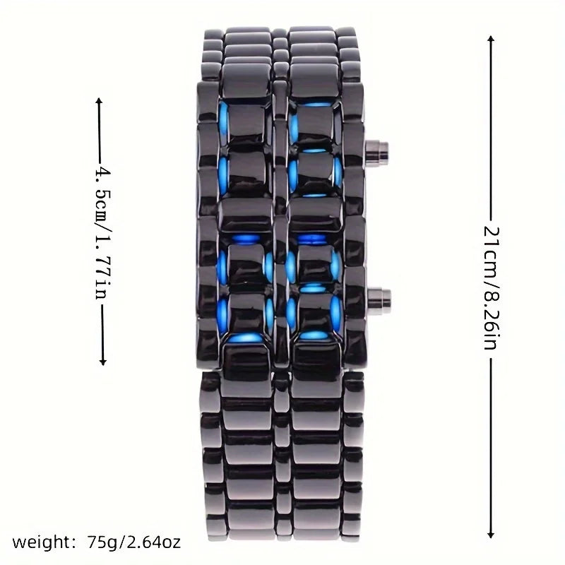 Colorful LED Flowing Digital Watch