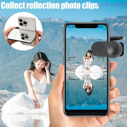 Phone Camera Reflection Mirror Clip Accessory Kit