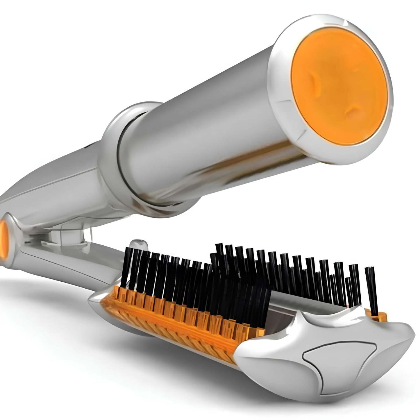 2-in-1 Rotating Iron Hair Brush