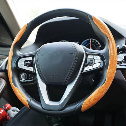 Gripmax | Textured Wooden Steering Wheel Cover