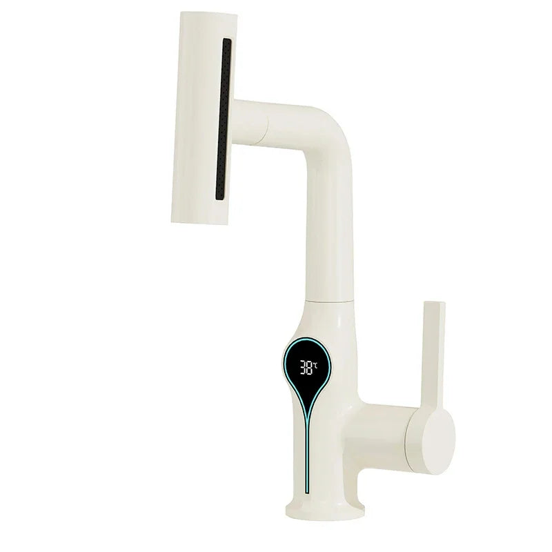 Modern Bathroom Faucet with Touch Display and Spray Nozzle