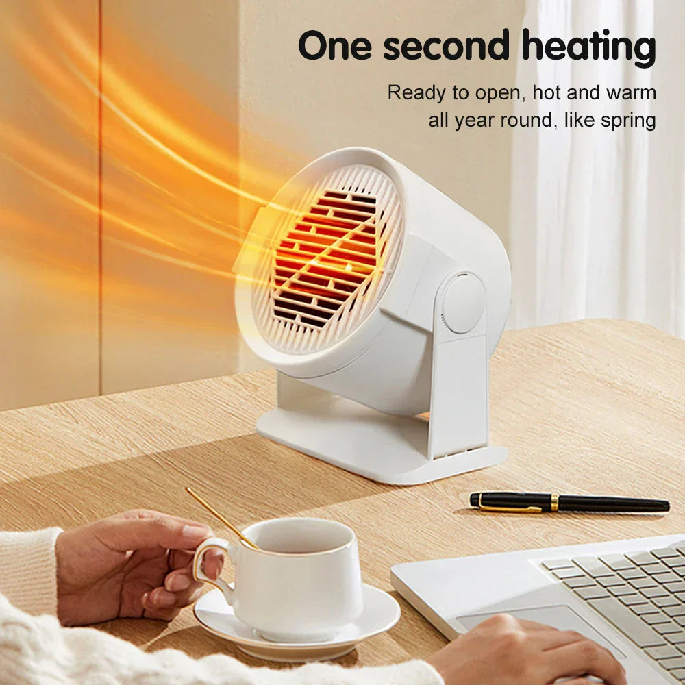 Compact Personal Space Heater with Fan and Foot Warmer