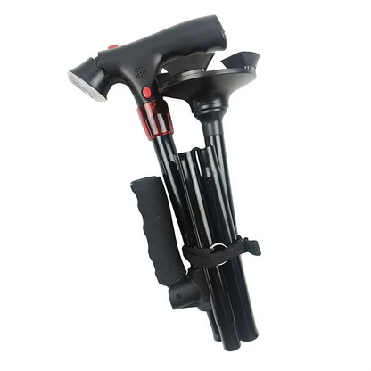 Multi-Functional Foldable LED Walking Cane