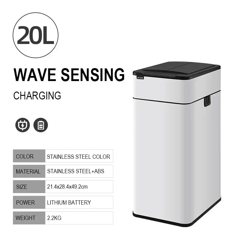 Touchless Stainless Steel Sensor Trash Can