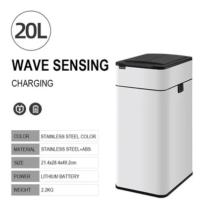 Touchless Stainless Steel Sensor Trash Can