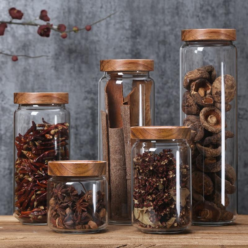 Clear Stackable Glass Food Storage Containers for Kitchen