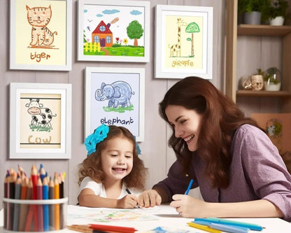 Colorful Kids Art Magnetic Picture Frame