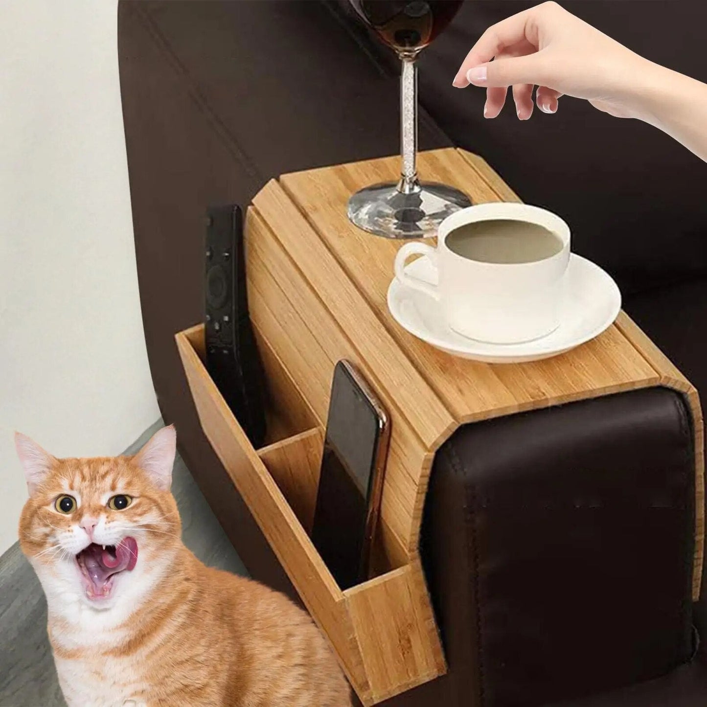Space Saving Sofa Tray Table Holder