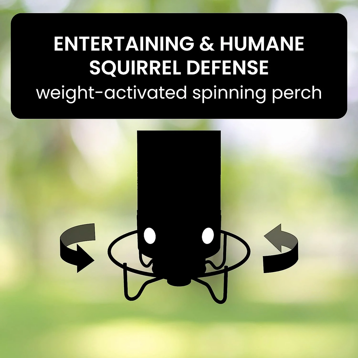 Squirrel Proof Bird Feeder with 4 Port Spin Tray