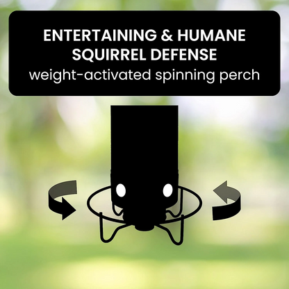 Squirrel Proof Bird Feeder with 4 Port Spin Tray