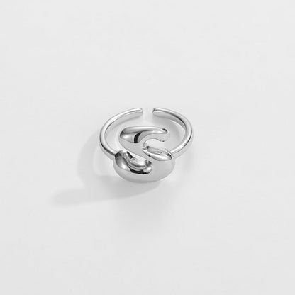 Fashionable Alphabet Initial Ring