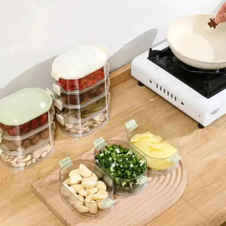 Compact 5 Piece Spice Storage Box Set