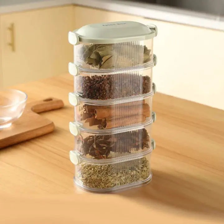 Compact 5 Piece Spice Storage Box Set - Yeezlab