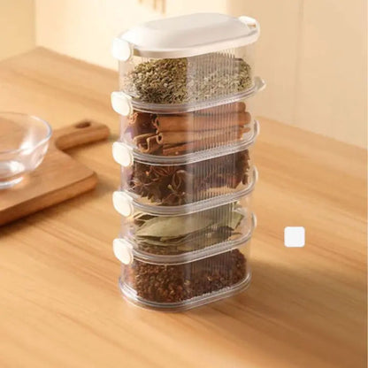 Compact 5 Piece Spice Storage Box Set
