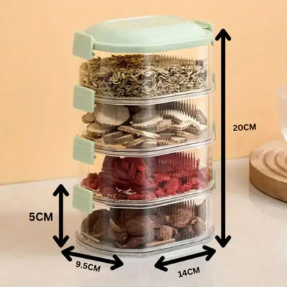 Compact 5 Piece Spice Storage Box Set