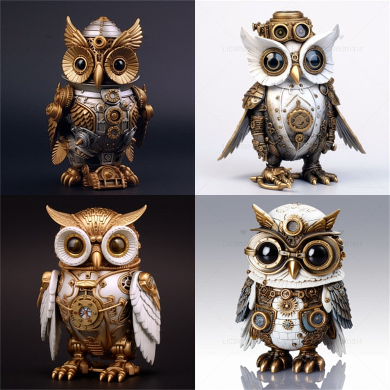 Unique Owl Figurine Home Decor Statue