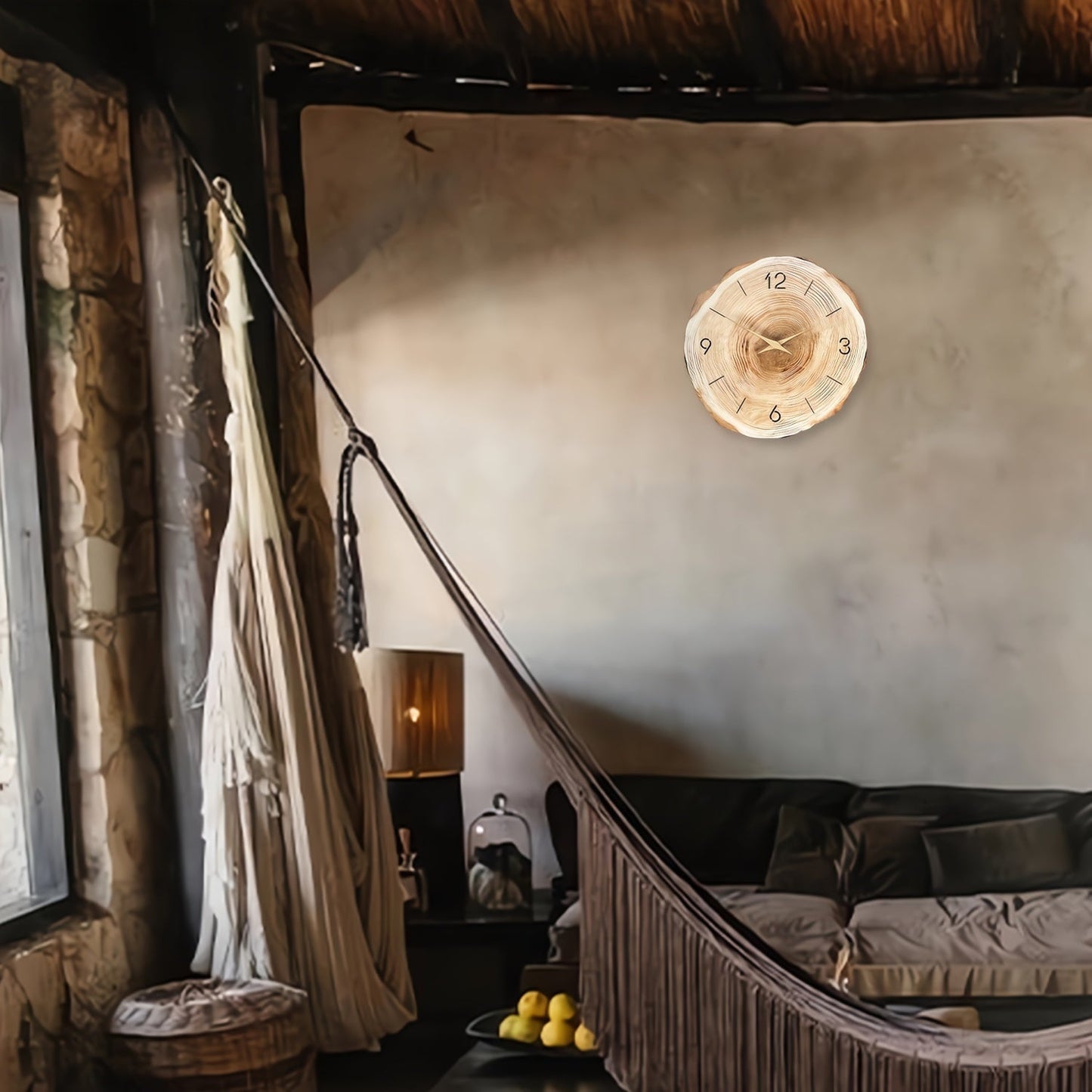 Rustic Chic Wooden Wall Clock